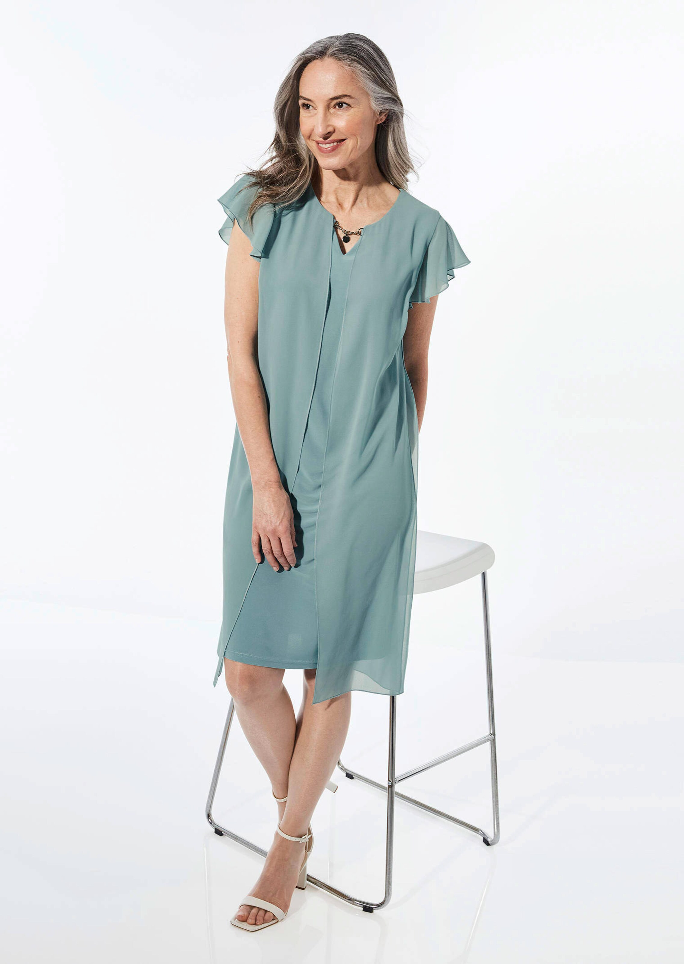 Kleid graugrün Clearance